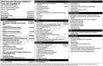 2026 Chevrolet Silverado 3500 HD LT DRW