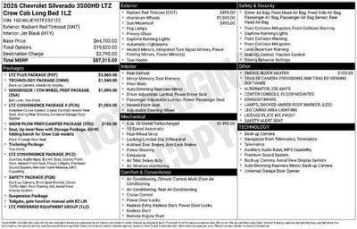 2026 Chevrolet Silverado 3500 HD LTZ DRW