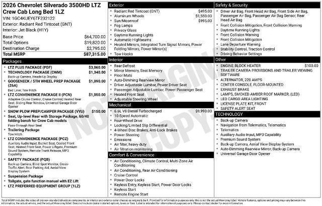 2026 Chevrolet Silverado 3500 HD LTZ DRW