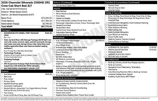 2026 Chevrolet Silverado 2500 HD ZR2