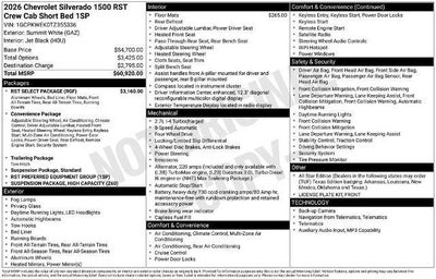 2026 Chevrolet Silverado 1500 RST