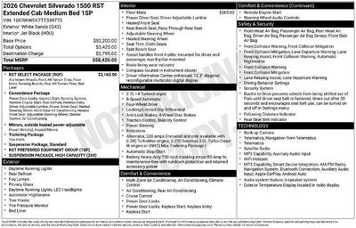 2026 Chevrolet Silverado 1500 RST