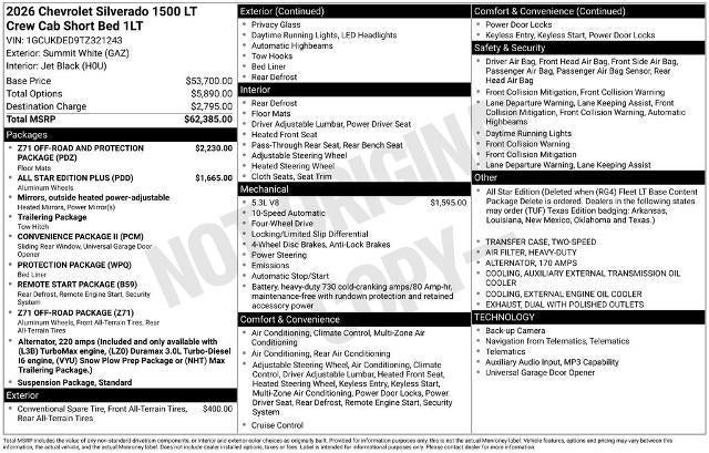 2026 Chevrolet Silverado 1500 LT