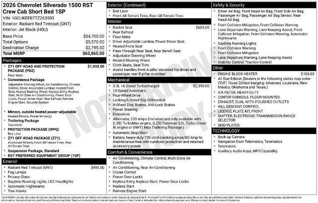 2026 Chevrolet Silverado 1500 RST