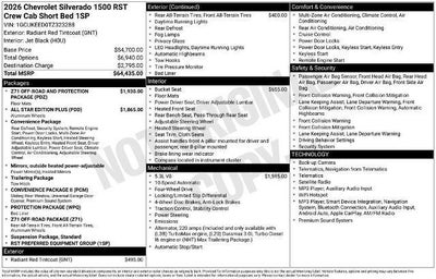 2026 Chevrolet Silverado 1500 RST