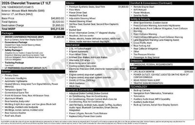 2026 Chevrolet Traverse LT