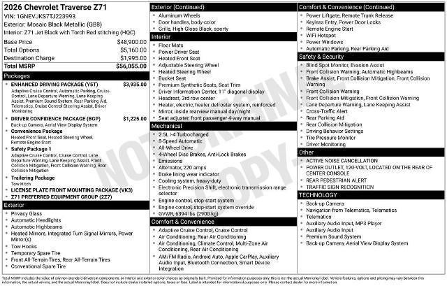 2026 Chevrolet Traverse Z71