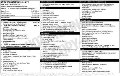 2026 Chevrolet Traverse Z71