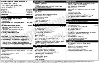 2026 Chevrolet Tahoe Premier