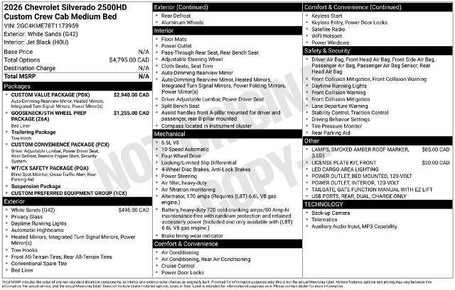 2026 Chevrolet Silverado 2500 HD Custom