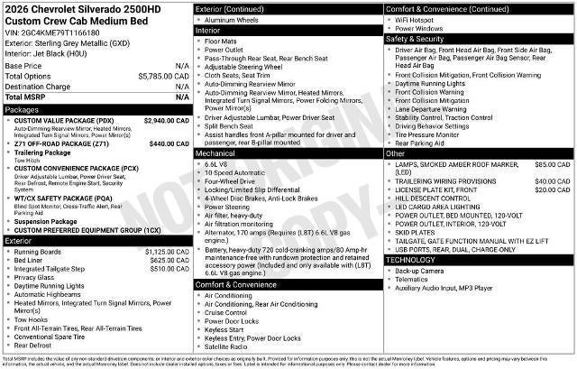 2026 Chevrolet Silverado 2500 HD Custom