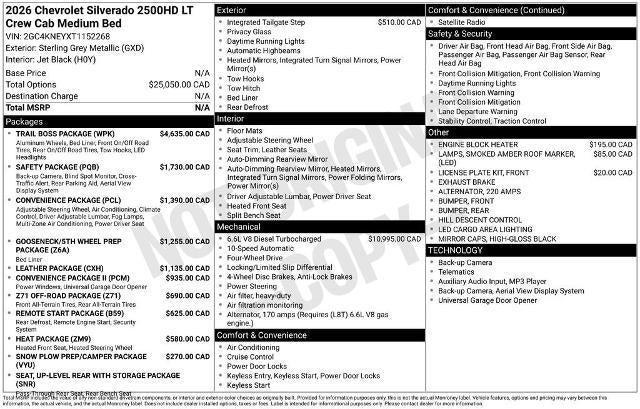 2026 Chevrolet Silverado 2500 HD LT