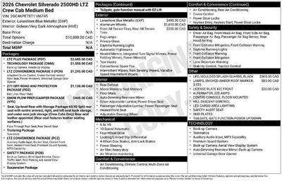 2026 Chevrolet Silverado 2500 HD LTZ
