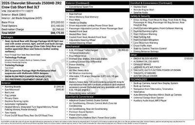 2026 Chevrolet Silverado 2500 HD ZR2