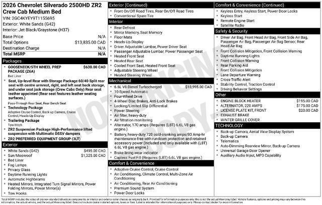 2026 Chevrolet Silverado 2500 HD ZR2