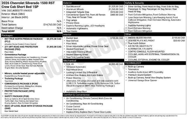 2026 Chevrolet Silverado 1500 RST