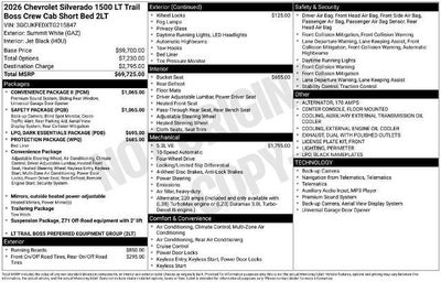 2026 Chevrolet Silverado 1500 LT Trail Boss