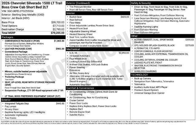 2026 Chevrolet Silverado 1500 LT Trail Boss