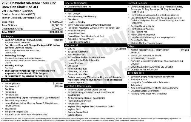 2026 Chevrolet Silverado 1500 ZR2