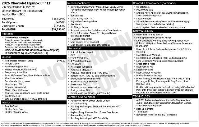2026 Chevrolet Equinox LT