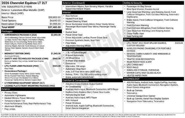 2026 Chevrolet Equinox LT