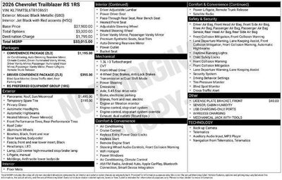 2026 Chevrolet Trailblazer RS