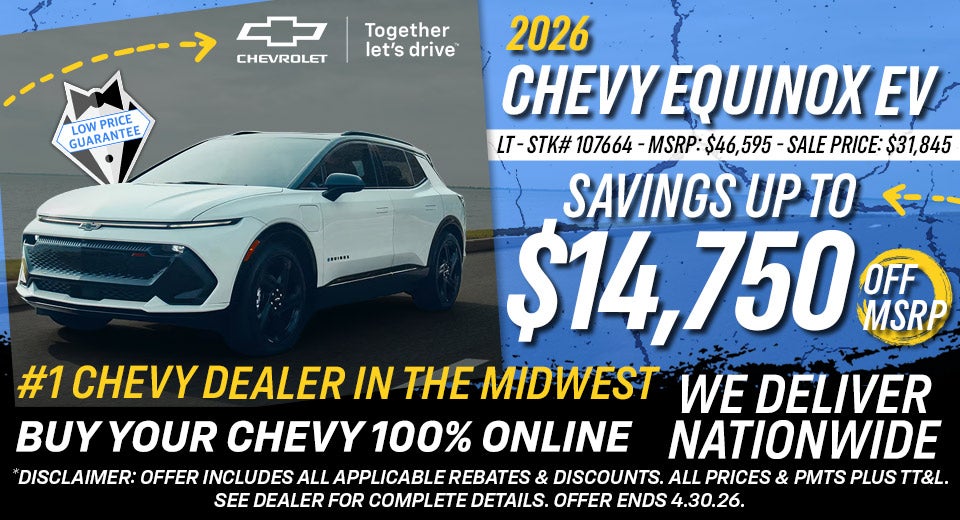 2026 Chevy Equinox EV LT - Savings Up To $14,750 Off MSRP