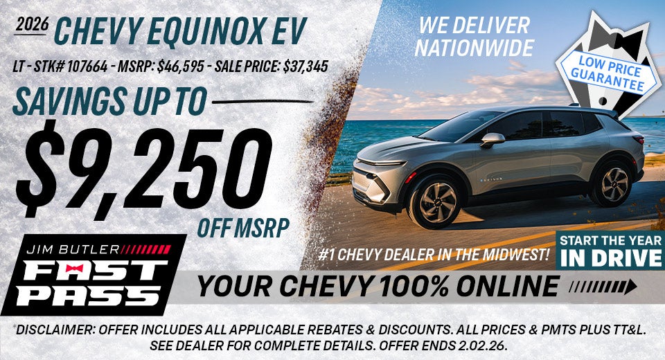 2026 Chevy Equinox EV LT - Savings Up To $9,250 Off MSRP