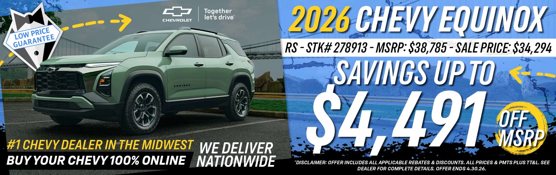 2026 Chevy Equinox - Savings Up To $4,491 Off MSRP