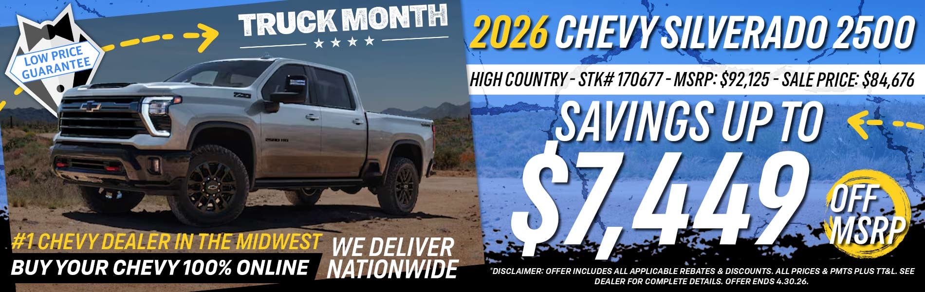 2026 Chevy Silverado 2500 - Savings Up To $7,449 Off MSRP