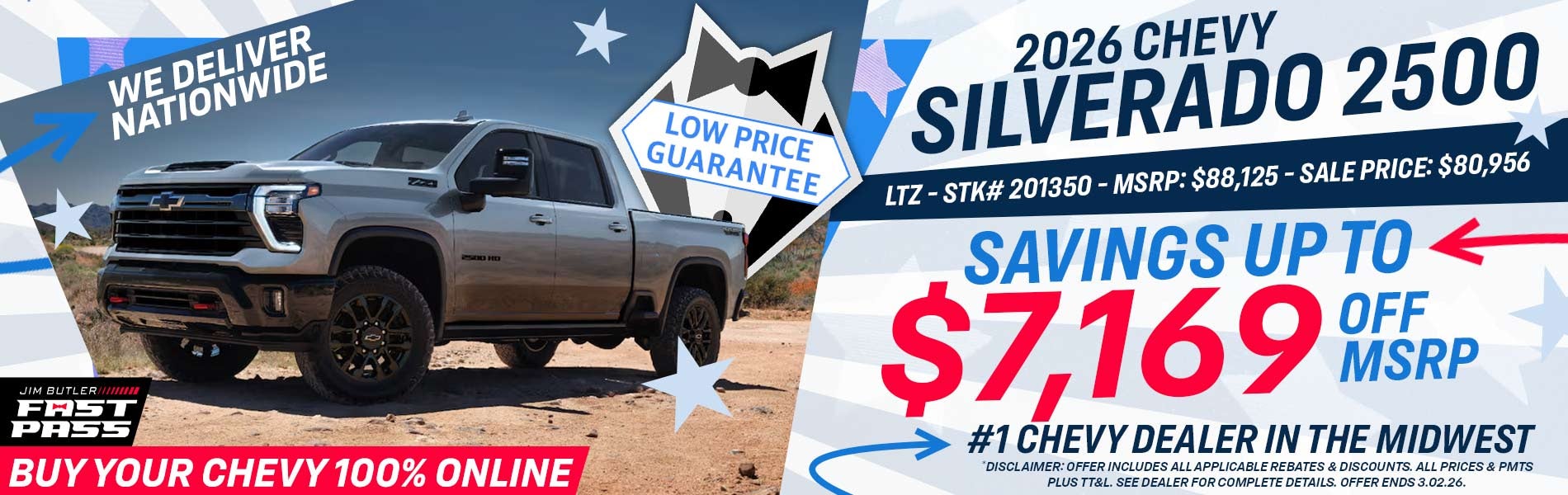 2026 Chevy Silverado 2500 - Savings Up To $7,169 Off MSRP