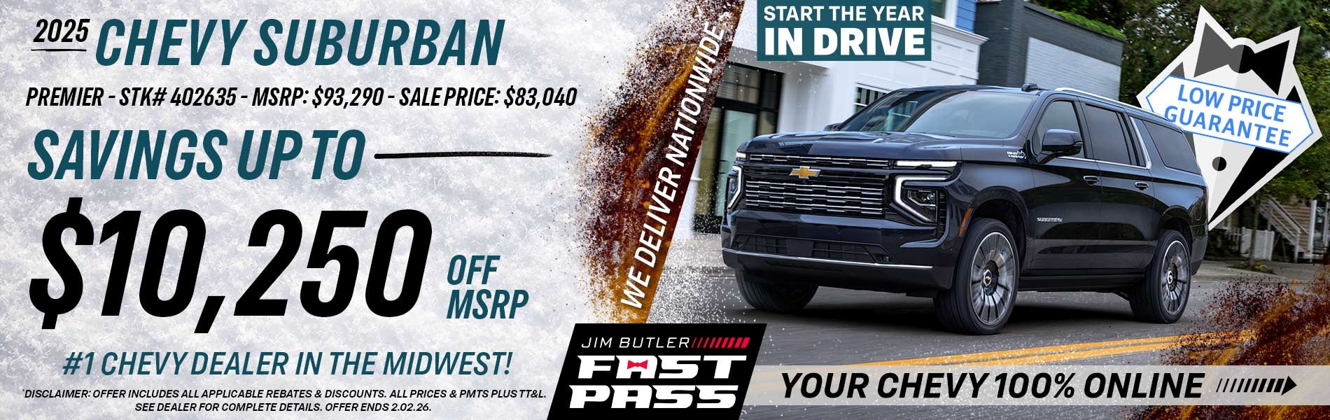 2025 Chevy Suburban - Savings Up to $10,250 Off MSRP