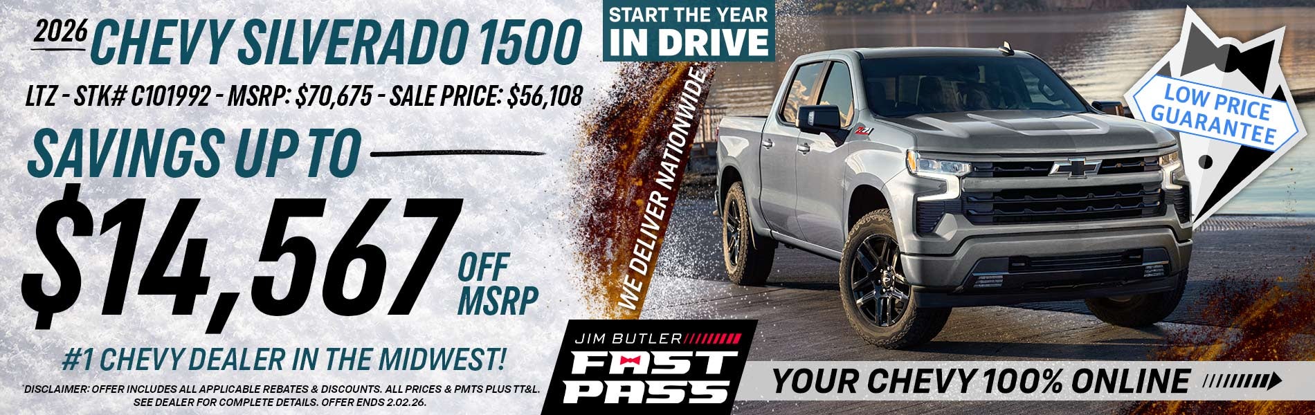 2026 Chevy Silverado 1500 - Savings Up To $14,567 Off MSRP