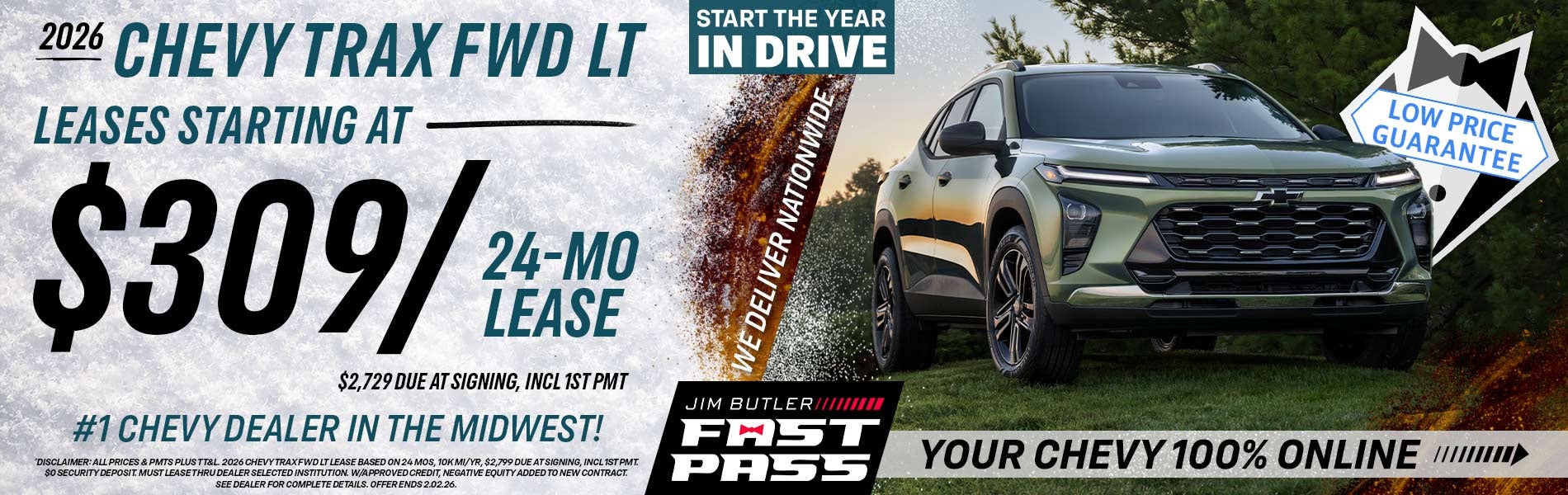 2026 Chevy Trax LT - Leases Starting At $309/mo. For 24 Months