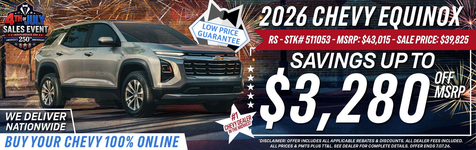 2026 Chevy Equinox - Savings Up To $3,280 Off MSRP