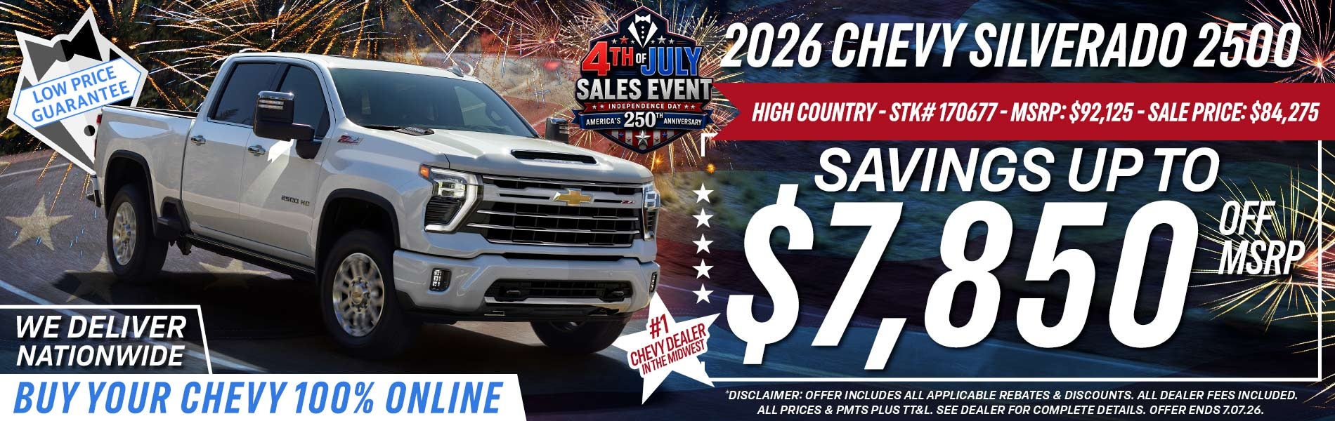 2026 Chevy Silverado 2500 - Savings Up To $7,850 Off MSRP