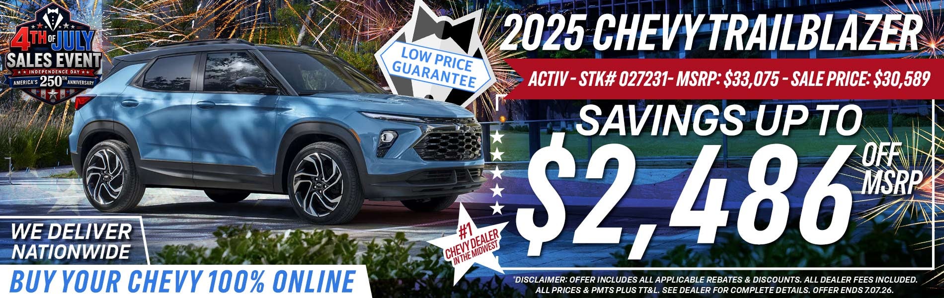 2025 Chevy Trailblazer - Savings Up To $2,486 Off MSRP