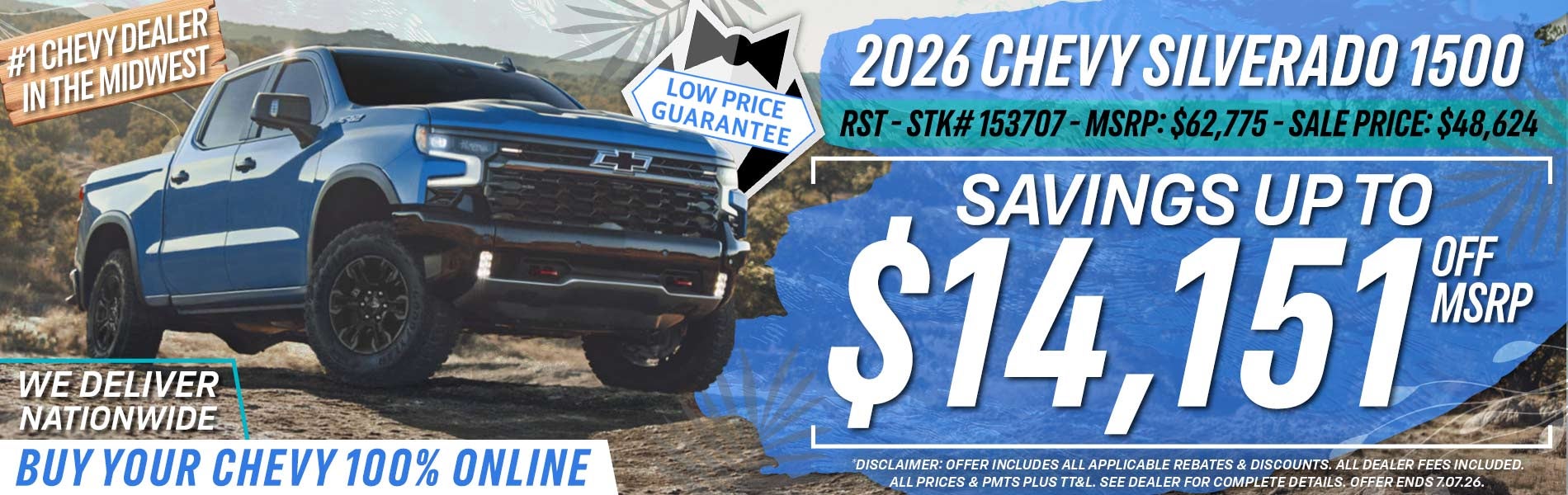 2026 Chevy Silverado 1500 - Savings Up To $14,151 Off MSRP