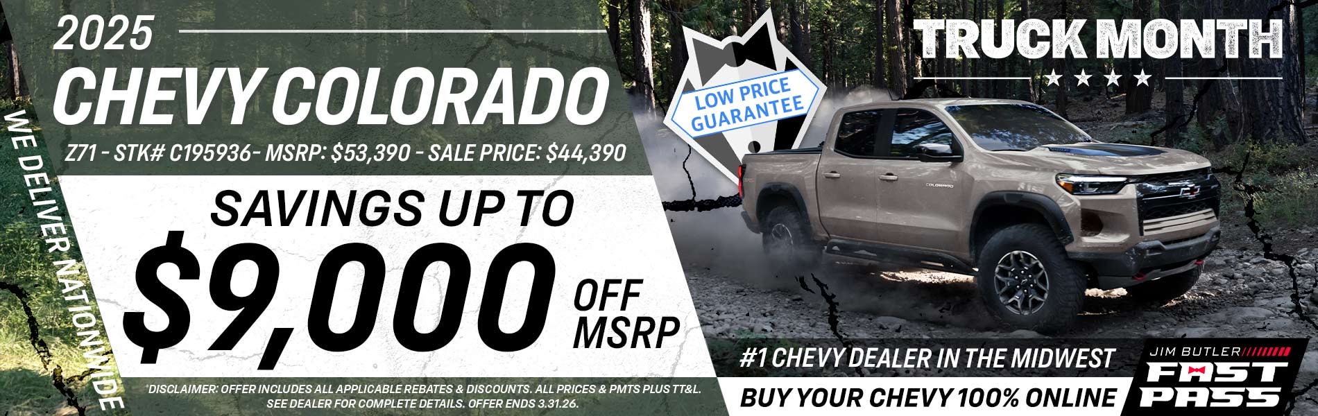 2025 Chevy Colorado - Savings Up To $9,000 Off MSRP