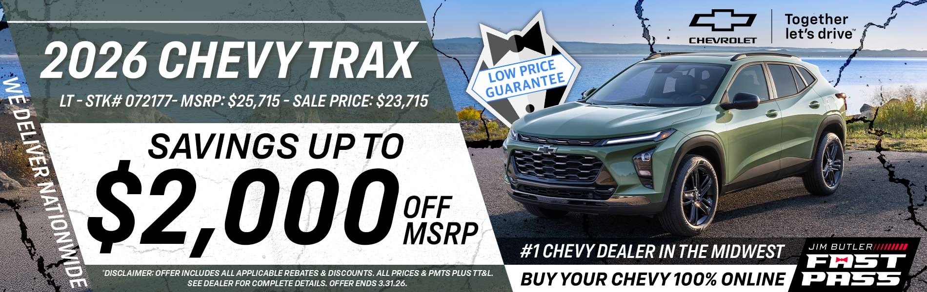 2026 Chevy Trax - Savings Up To $2,000 Off MSRP