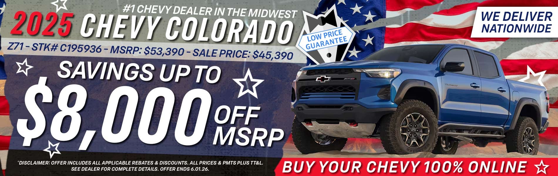 2025 Chevy Colorado - Savings Up To $8,000 Off MSRP