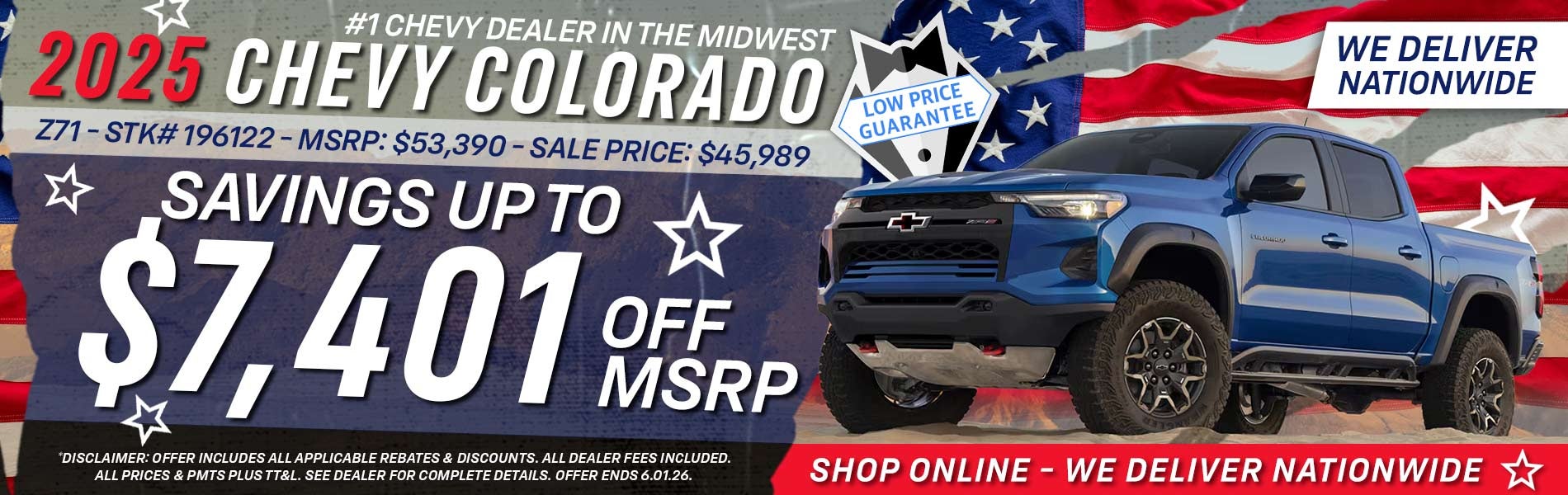 2025 Chevy Colorado - Savings Up To $7,401 Off MSRP