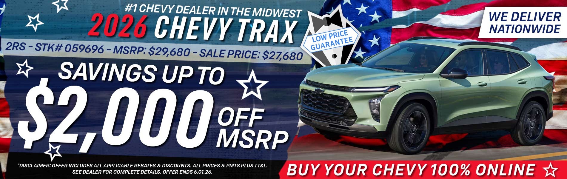 2026 Chevy Trax - Savings Up To $2,000 Off MSRP