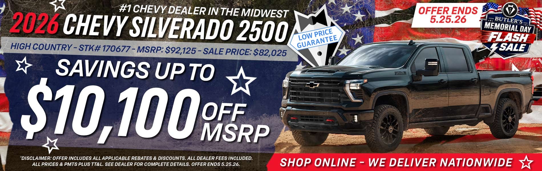 2026 Chevy Silverado 2500 - Savings Up To $10,100 Off MSRP