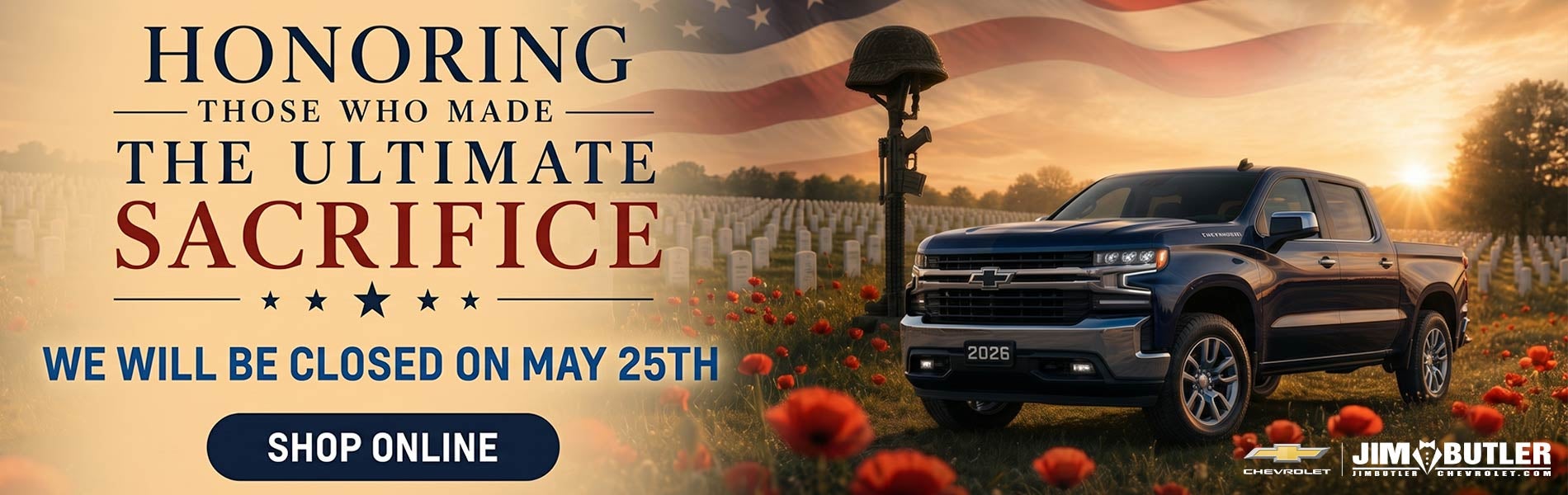 We Will Be Closed On 5/25!